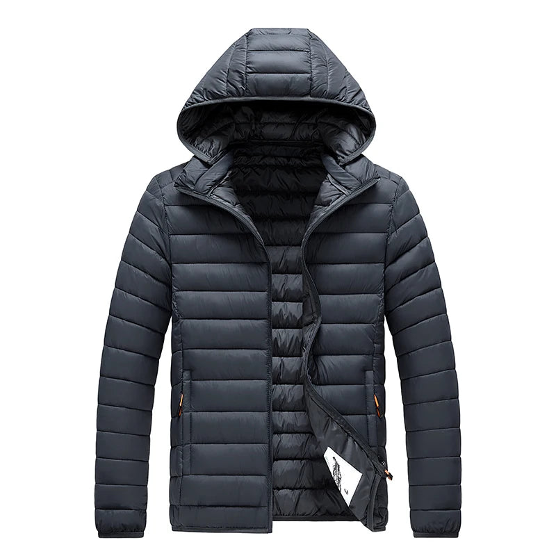 Men Parkas "Casual Outwear Detachable Hat Outfits Parkas Coat"