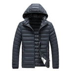 Men Parkas "Casual Outwear Detachable Hat Outfits Parkas Coat"