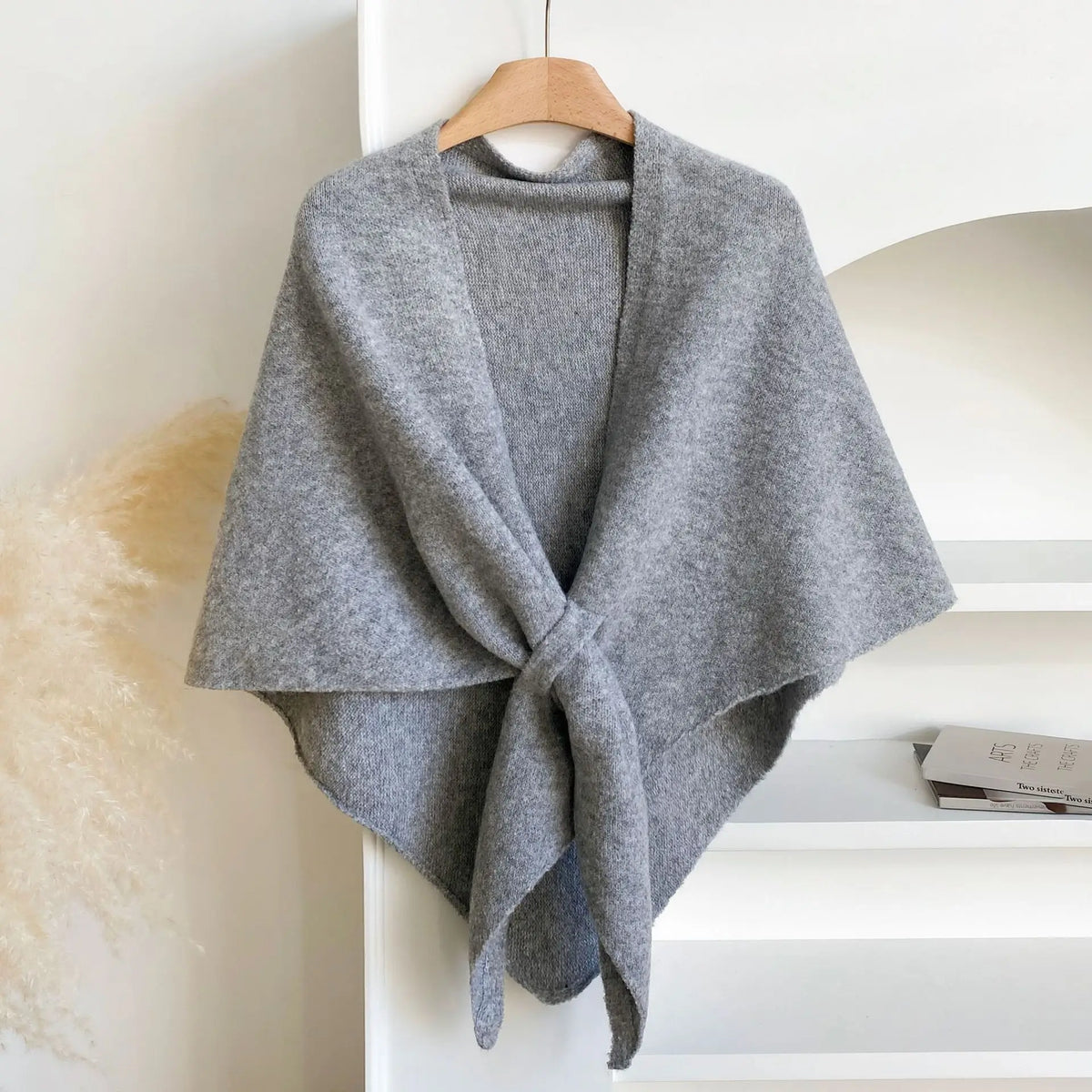 Women Coat & Jacket "Luxury Faux Cashmere Triangle Shawl Cape"