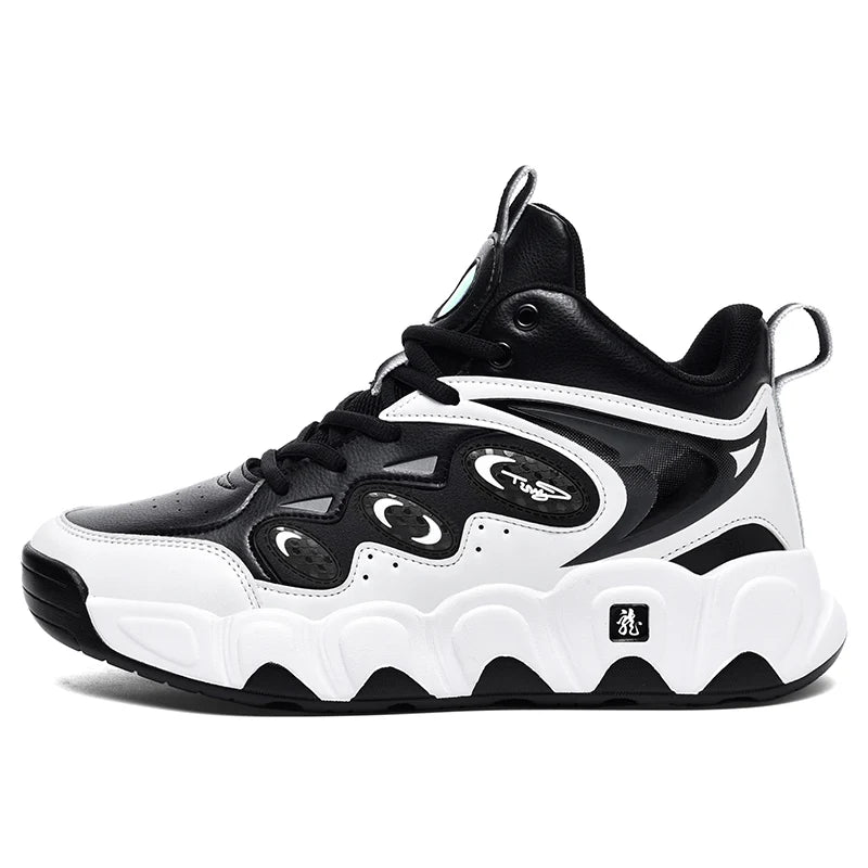 Men Sneakers "Basketball Shoes Leather Sneakers Ankle Sports Shoes Anti-skid"