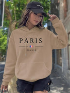 Women Sweaters & Hoodies "PARIS Graphic Letter Hoodies Women's Hooded Sweatshirt Pullover"