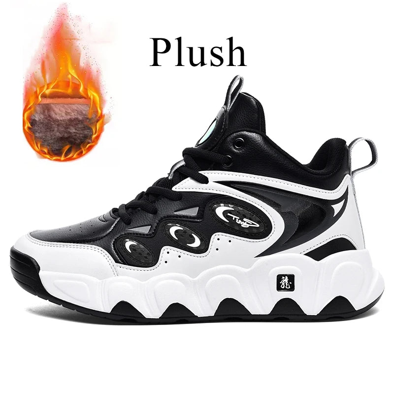 Men Sneakers "Basketball Shoes Leather Sneakers Ankle Sports Shoes Anti-skid"