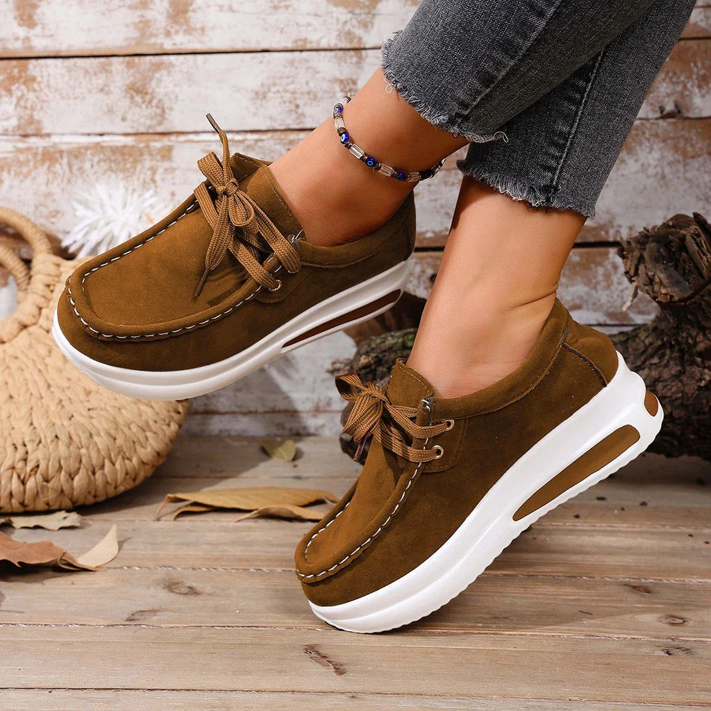Women Sneakers "Women Running Shoes Outdoor Breathable Lace-up Thick Bottom"