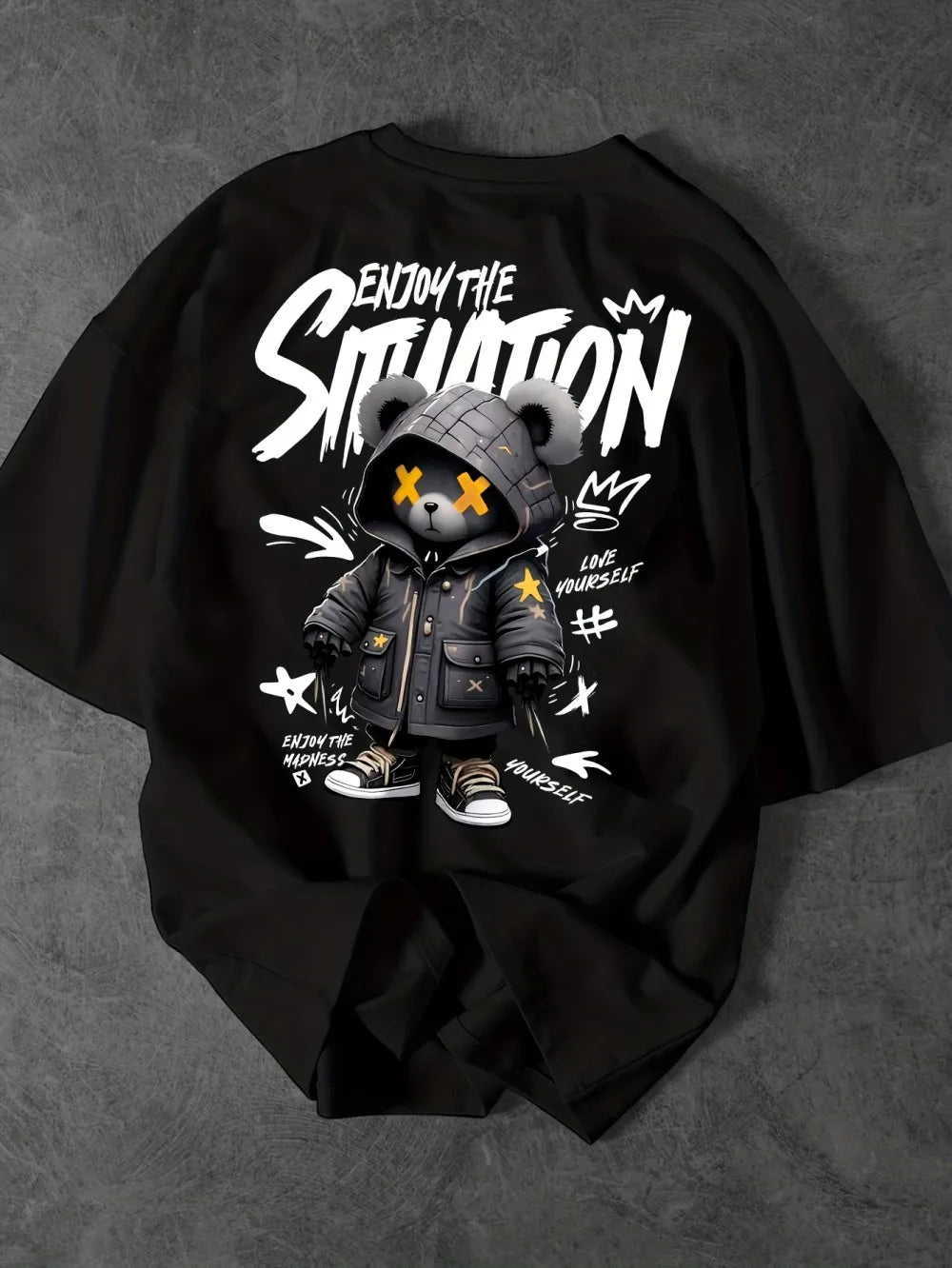 Men T-Shirt"Enjoy The Situation Teddy Bear"
