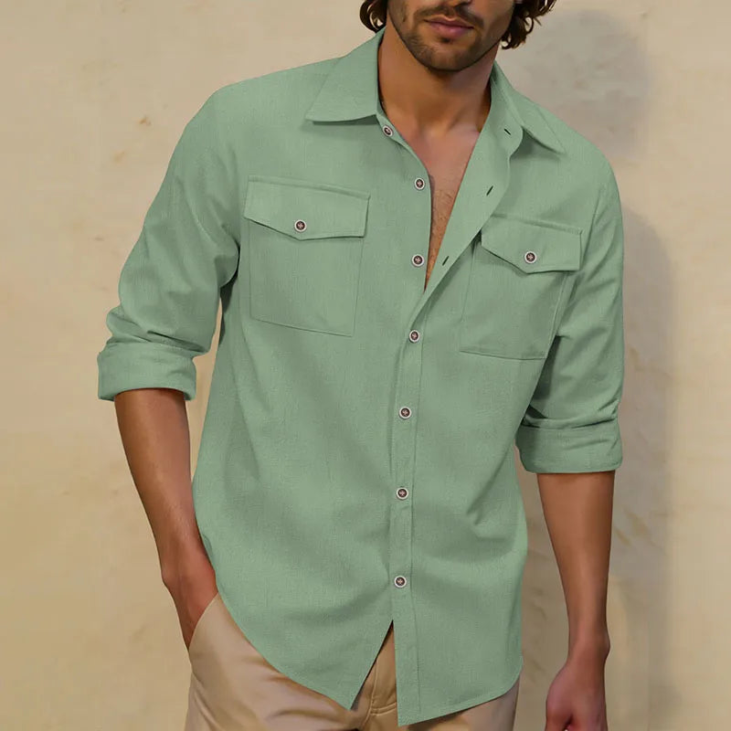 Men Shirt "Casual Shirt Double Chest Pocket"