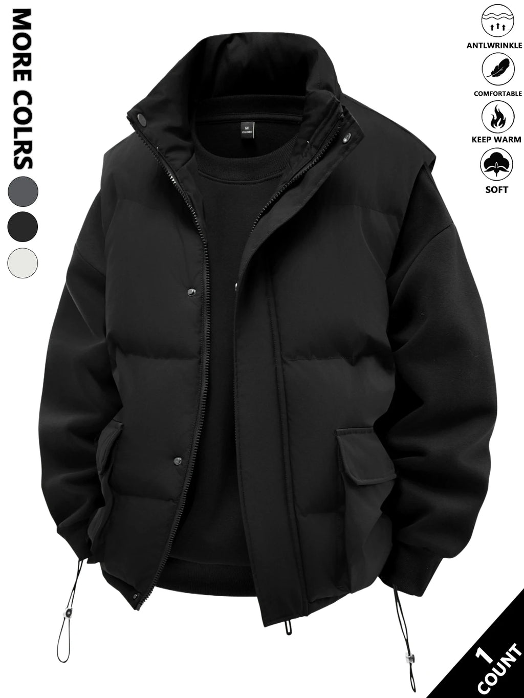Men Down Coats"Three-Dimensional Multi-Pocket Utility Design"