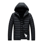 Men Parkas "Casual Outwear Detachable Hat Outfits Parkas Coat"