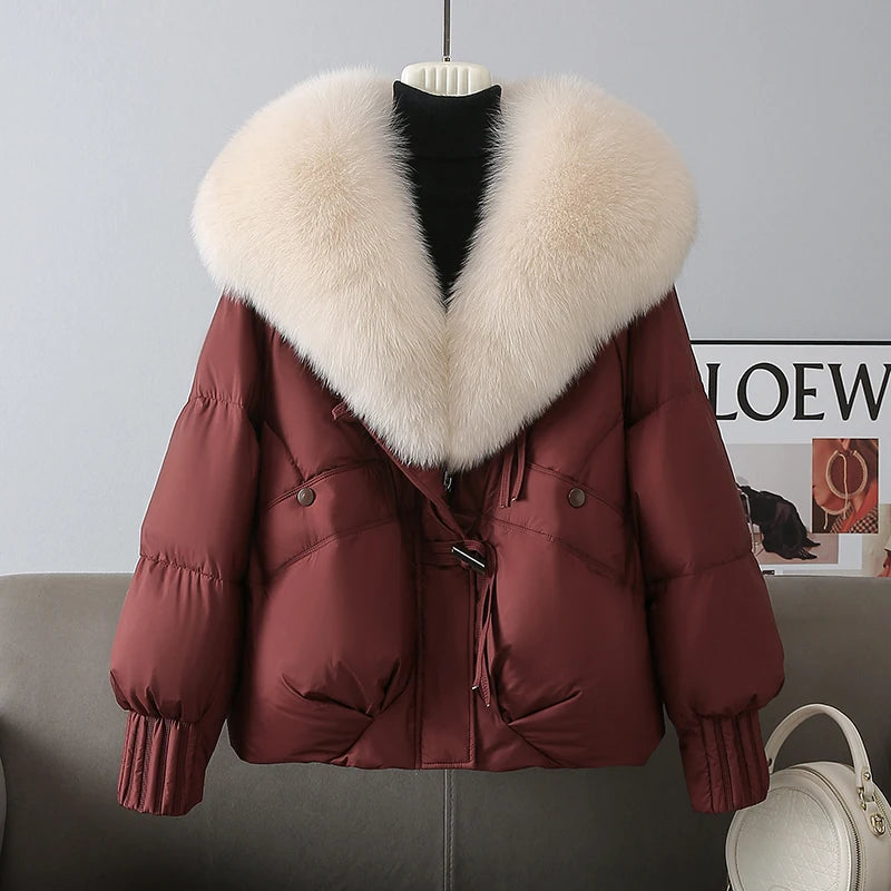 Women Coat & Jacket "Winter New Thicke Warm Parkas Removable Fur Collar Bread Coat Loose"
