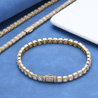 Unisex Jewelry & Accessories "HHIOK Hip Hop Style 5/7mm Iced Tennis Chain 18K Gold Plated 5A Cubic Zirconia Fashion Exquisite Bracelet"