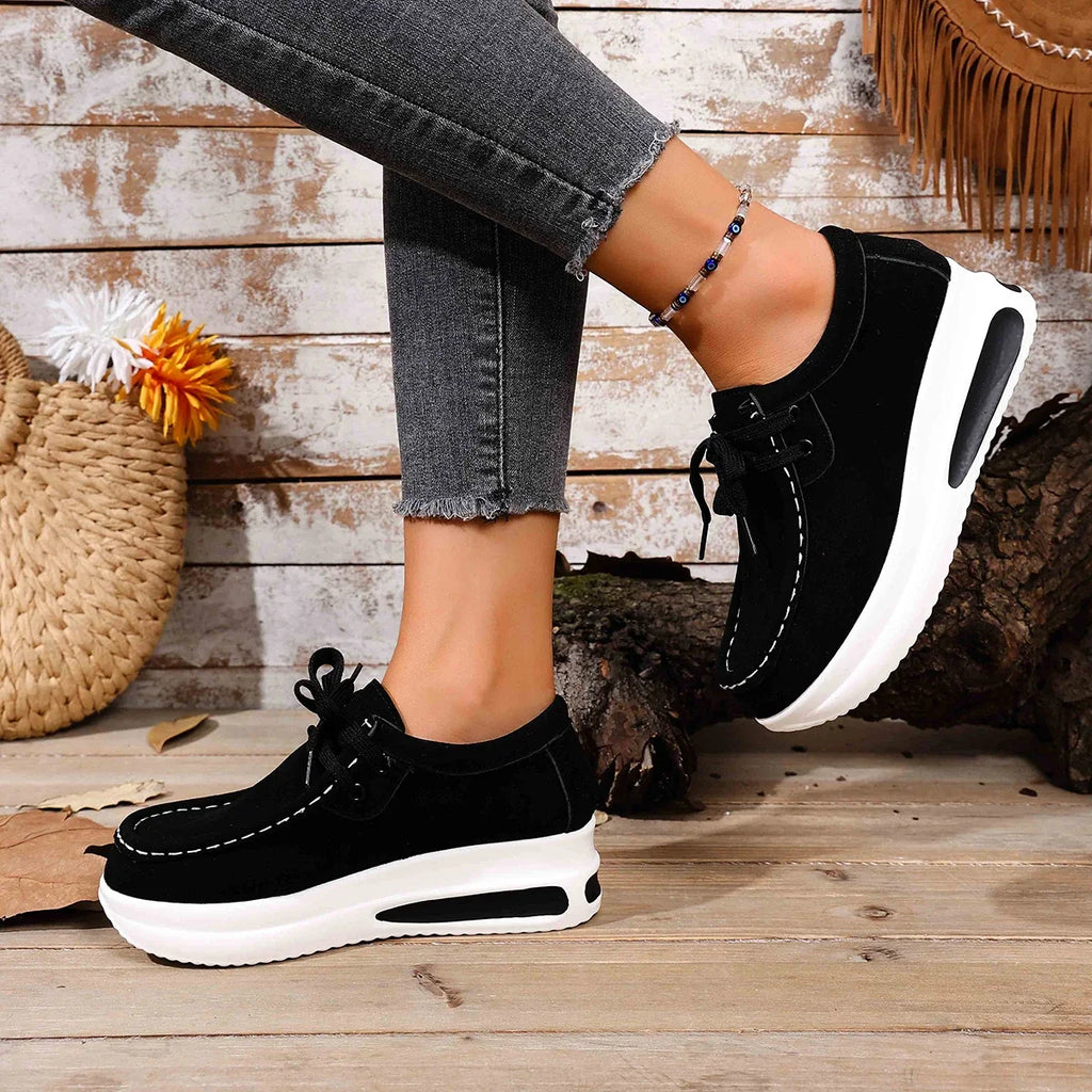 Women Sneakers "Women Running Shoes Outdoor Breathable Lace-up Thick Bottom"