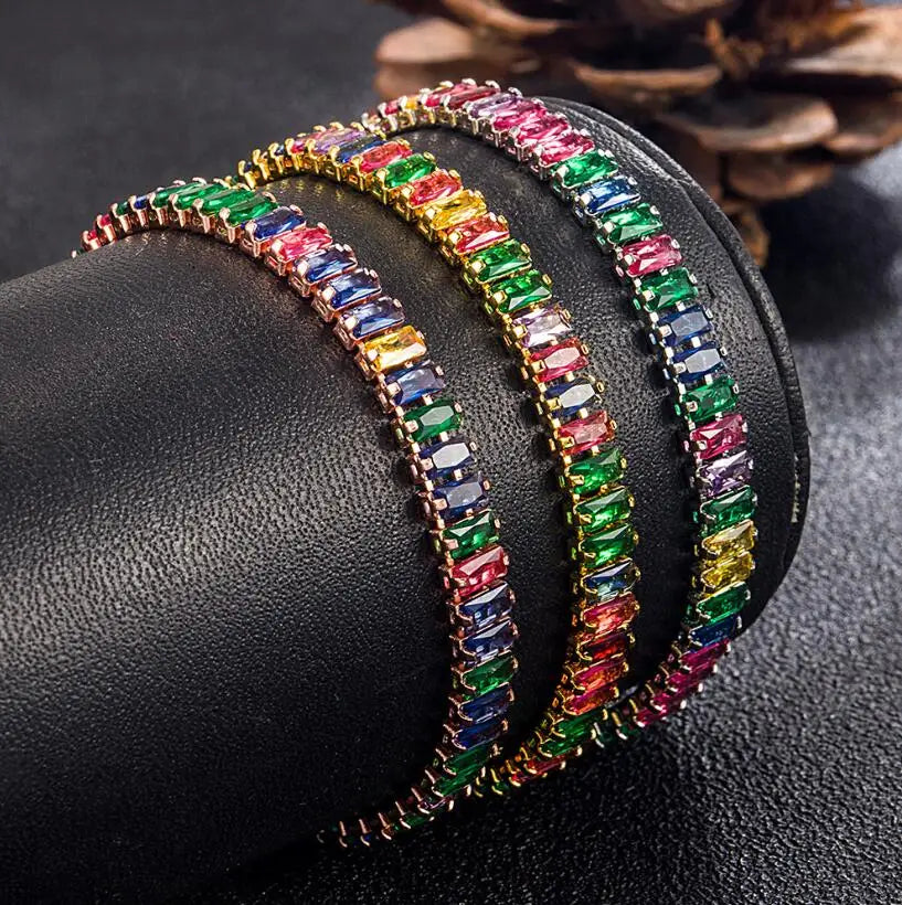 Unisex Jewelry & Accessory "3mm 4mm D Color Moissanite Tennis Bracelet Full Diamond GRA 925 Sterling Silver Wedding Jewelry Bracelets"