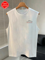 Men Tank Shirt "Mountain Camping Car Tent"