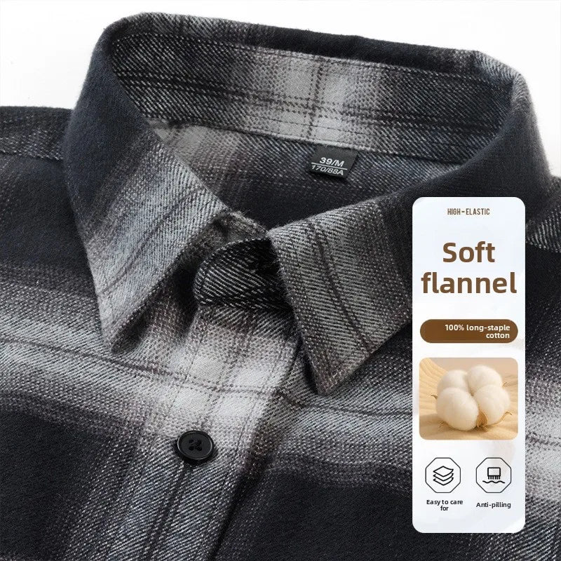Men Shirt "Cotton Flannel Polished Plaid"