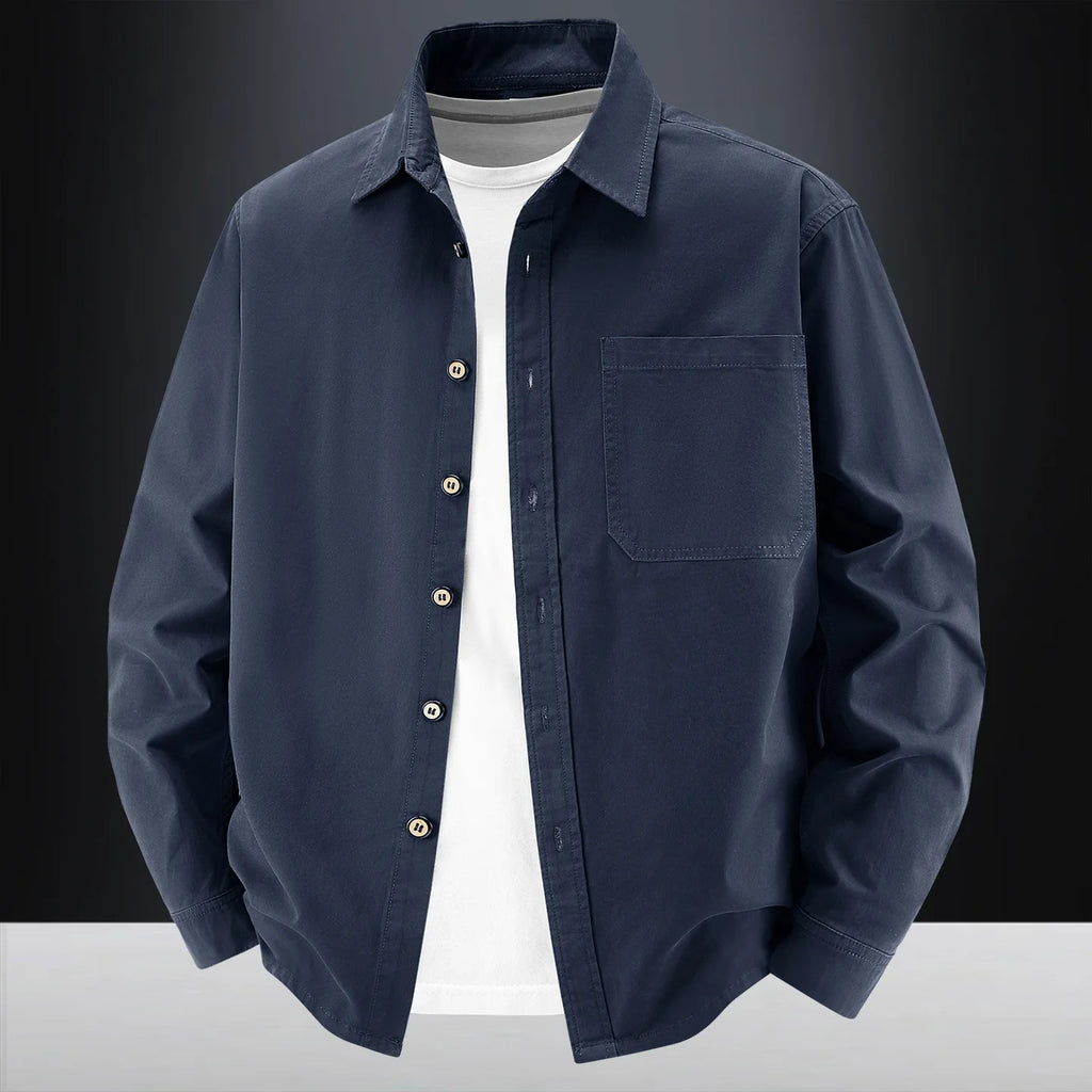 Men Shirt "Solid Color Long-Sleeved"