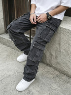 Men Cargo Pants " Baggy Cargo Denim Jeans"