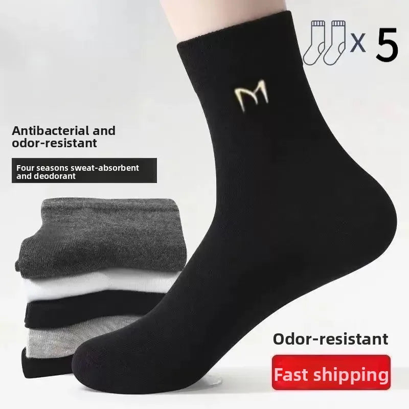Men's Sports Socks "Mid Tube Socks" 5 Pairs