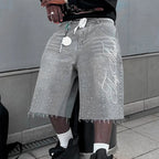 Men Short "Y2K Summer Fashion Denim Shorts for Men Knee Length"
