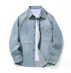 Men Denim Top"Casual Denim Shirt Jacket Classic Button Up Workwear"