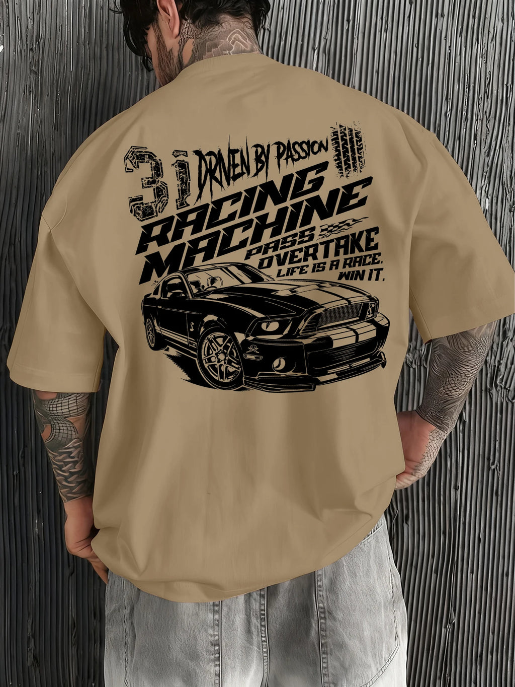 Men T-Shirt "Mustang Racing Car"