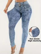 Women Jeans "Printed Leggings Not Denim Fabric, High Elastic Fashion Slim Fit Skinny Casual"