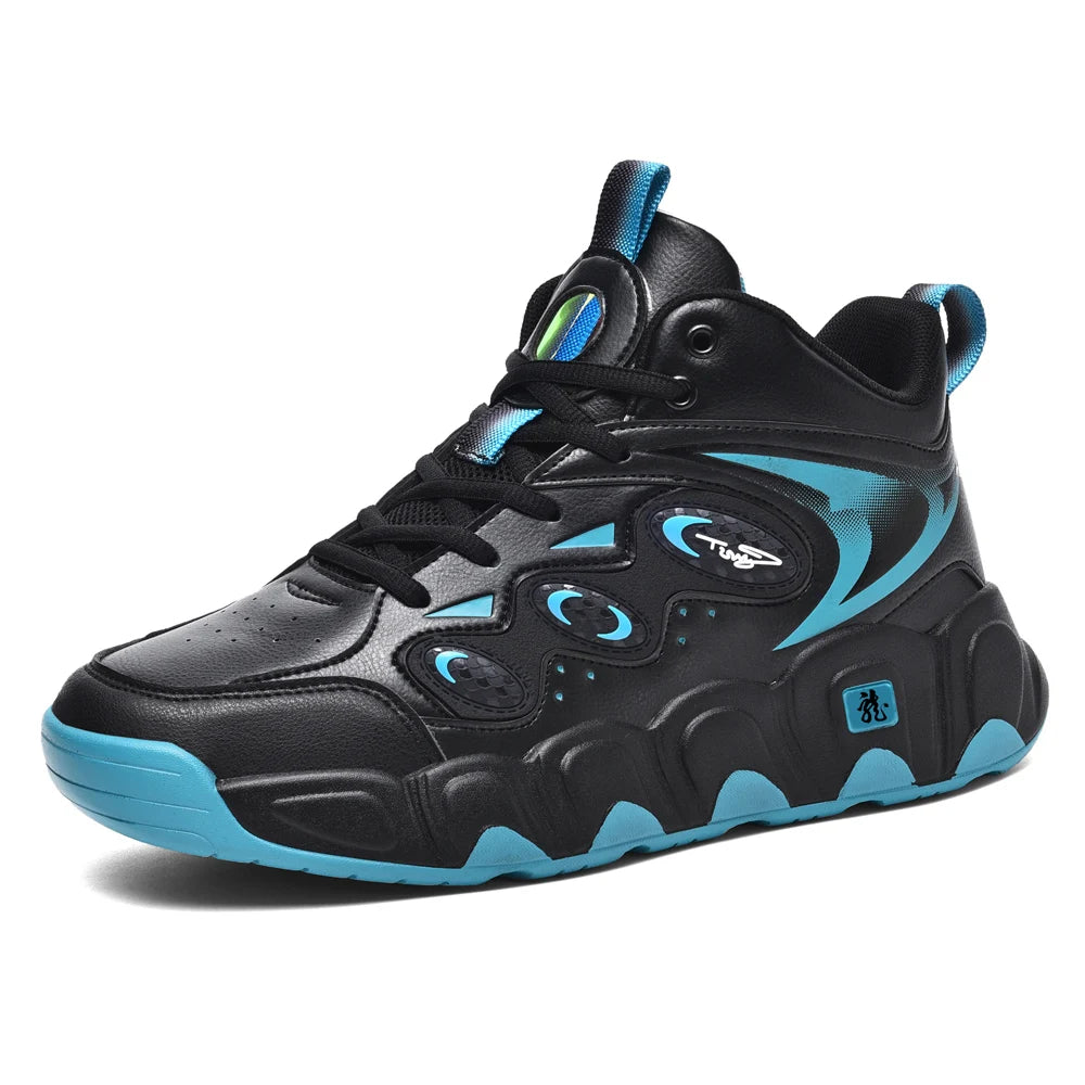 Men Sneakers "Basketball Shoes Leather Sneakers Ankle Sports Shoes Anti-skid"