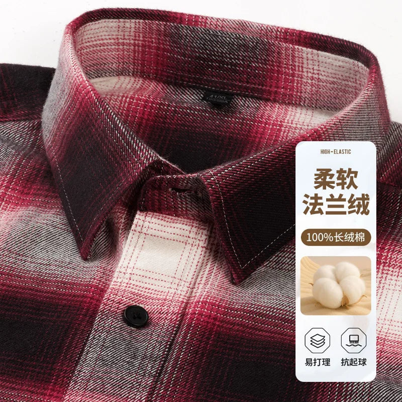 Men Shirt "Cotton Flannel Polished Plaid"