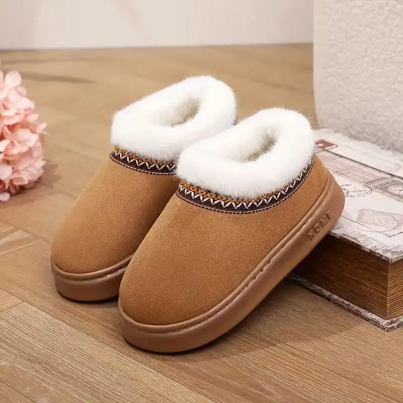 Women Slippers "Fluffy Women's Slippers Home Casual Plush Ankle Boots"
