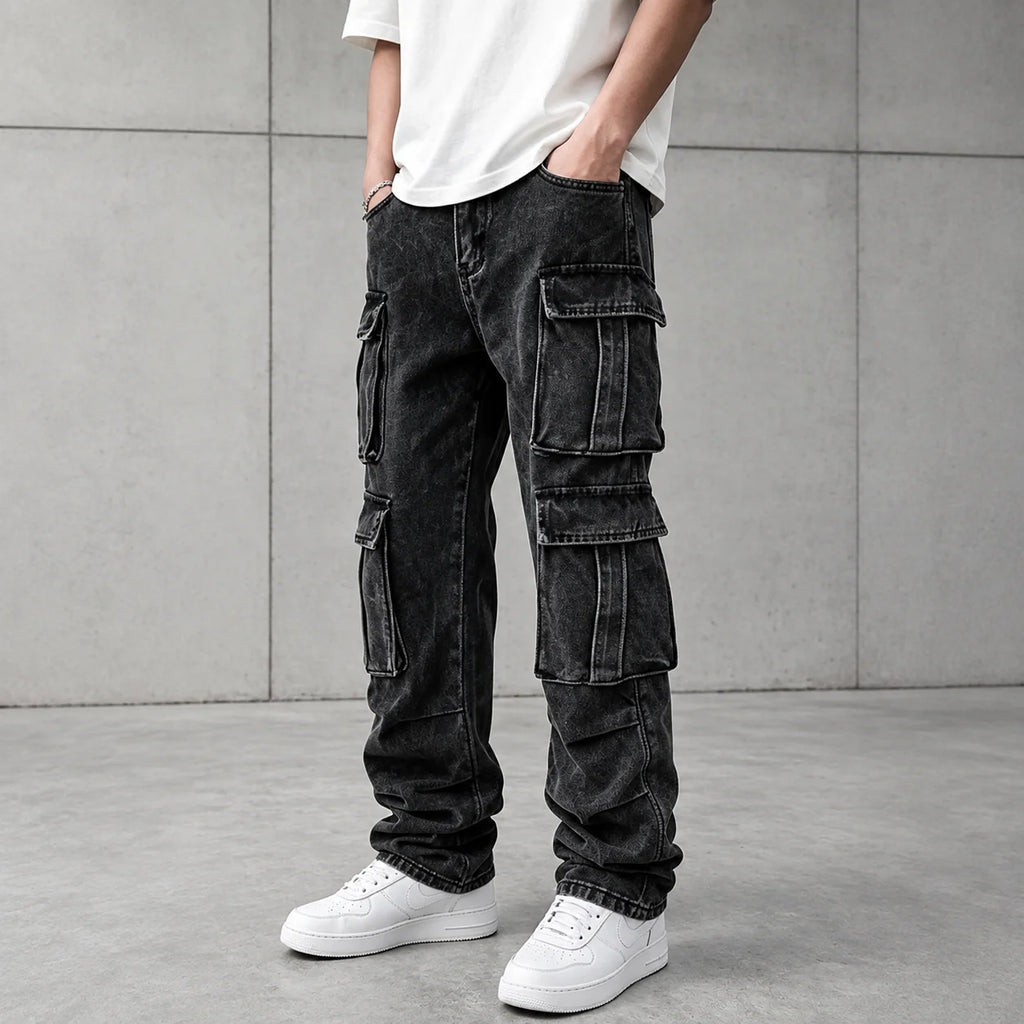 Men Cargo Pants " Baggy Cargo Denim Jeans"