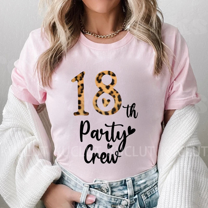 Chapter 18th Tshirt Female Tops Fashion Leopard Graphic Print Women T-Shirt Birthday Girls Party Tee Harajuku Short Sleeve Shirt