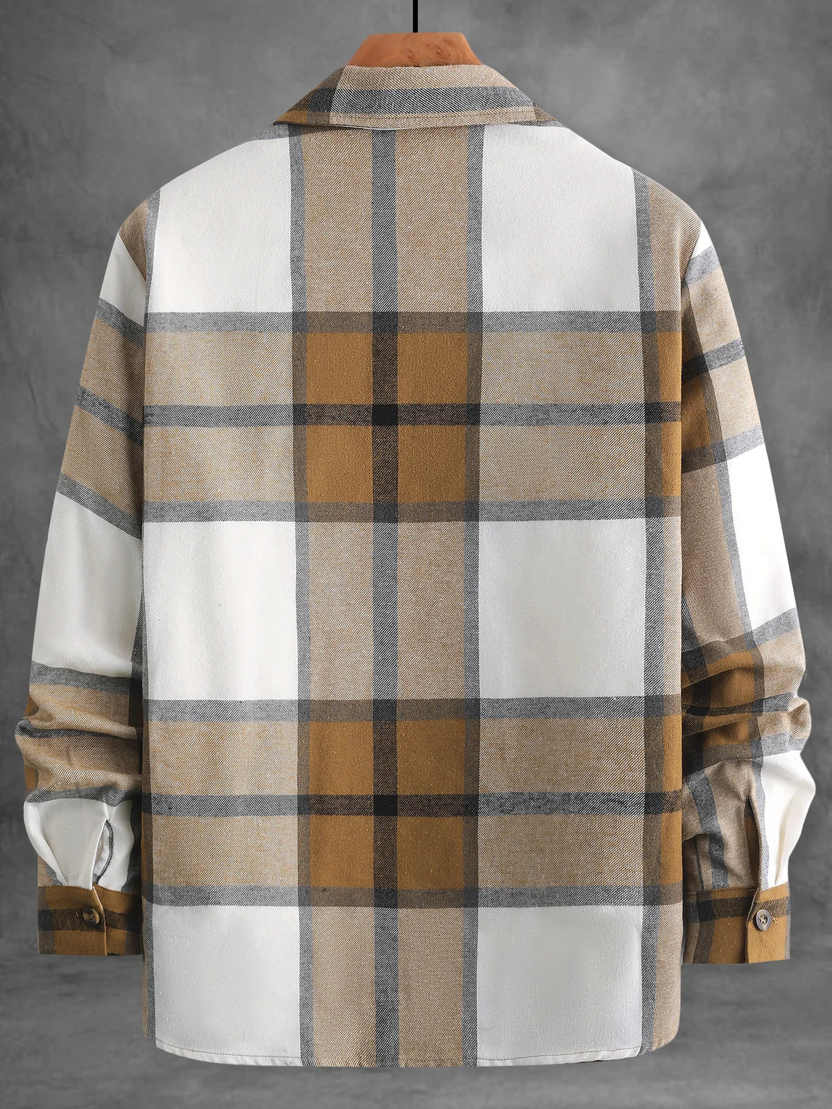 Men Shirt "Vintage Caramel Plaid Flannel"