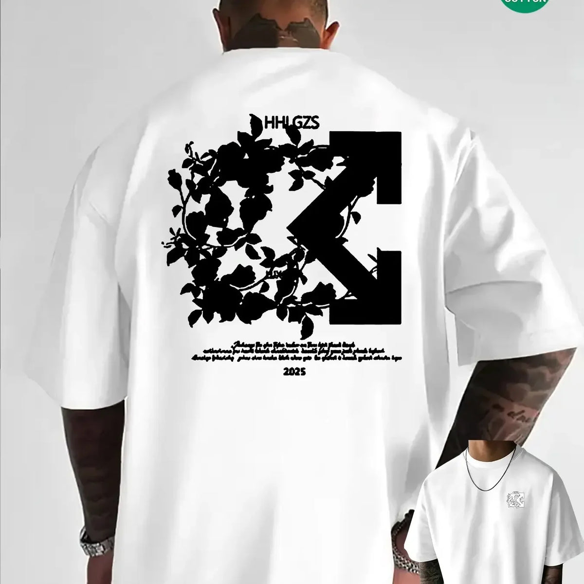 Men T-Shirt "Floral Arrow Graphic"