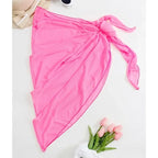 Women Cover "Summer Beach Dress Wrap Sheer Wrap Knot Waist Swimsuit Cover Up Skirt Bikini"