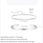 Men Jewelry & Accessory "Stackable Bracelets for Men, 925 Sterling Silver"