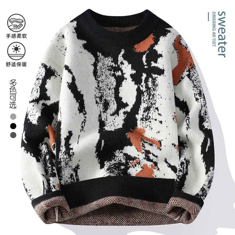 Men Sweater "Autumn and winter Men's Fashion casual Round Neck"