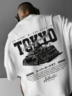 Men T-Shirt "Tokyo Underground With Racing Car"