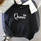 Women Sweaters & Hoodies"Outdoors Sports Jogging Clothing Autumn Winter Fashion Streetwear Queen Printing Women's Hoodies Casual Sweatshirt Pullover Tops"