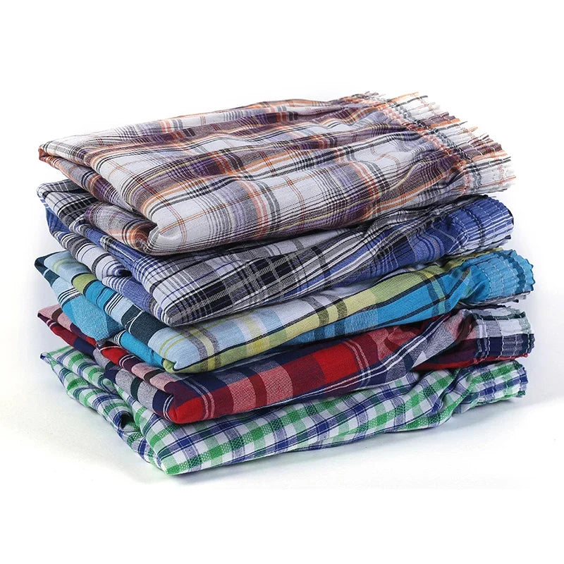 Men Woven Boxer Loose Shorts Underwear / 3pcs/5pcs/7pcs