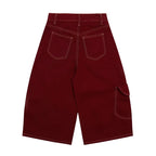 Men Short "Summer Denim Shorts Mens Streetwear Hip Hop Loose Wide Leg"