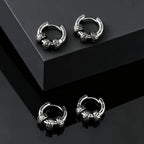 Men Jewerly & Accessories "Vintage Totem Vine Pattern Hoop Earrings for Men, Hypoallergenic Metal Huggies Earrings"
