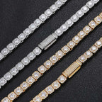 Unisex Jewelry & Accessories "HHIOK Hip Hop Style 5/7mm Iced Tennis Chain 18K Gold Plated 5A Cubic Zirconia Fashion Exquisite Bracelet"