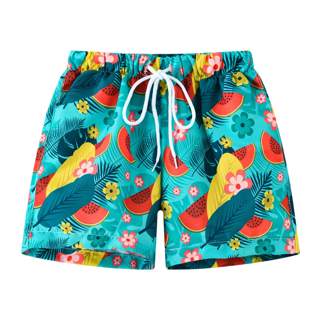 Men's Summer Swimming Trunk Swimwear Flower Printed Swimsuits Swimwear
