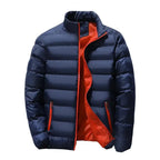 Men Down Coat "stand up collar winter zipper thick"