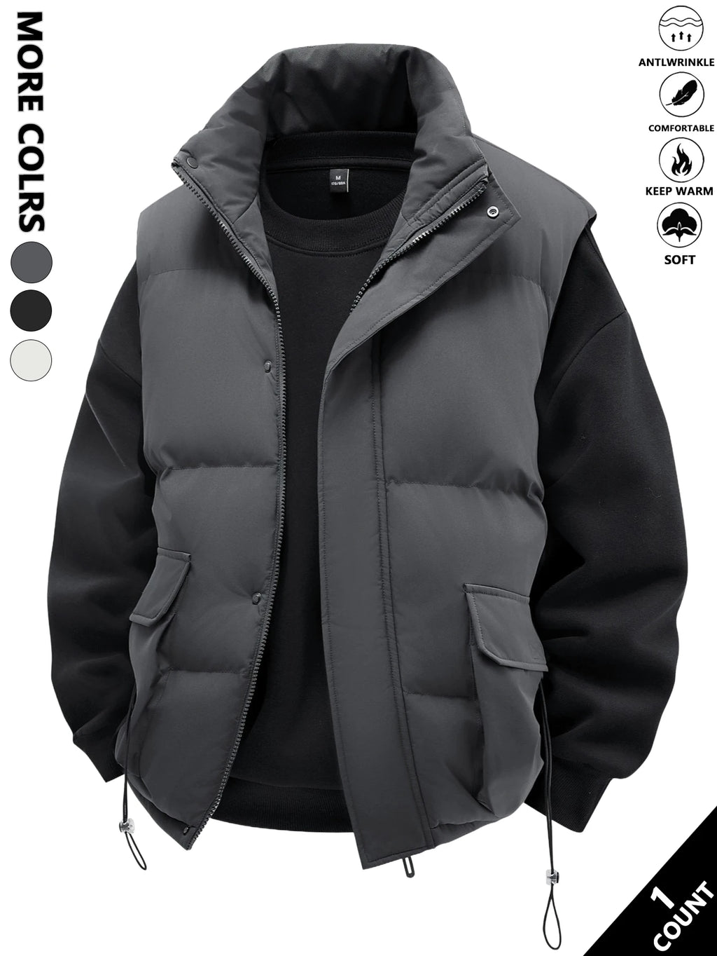 Men Down Coats"Three-Dimensional Multi-Pocket Utility Design"