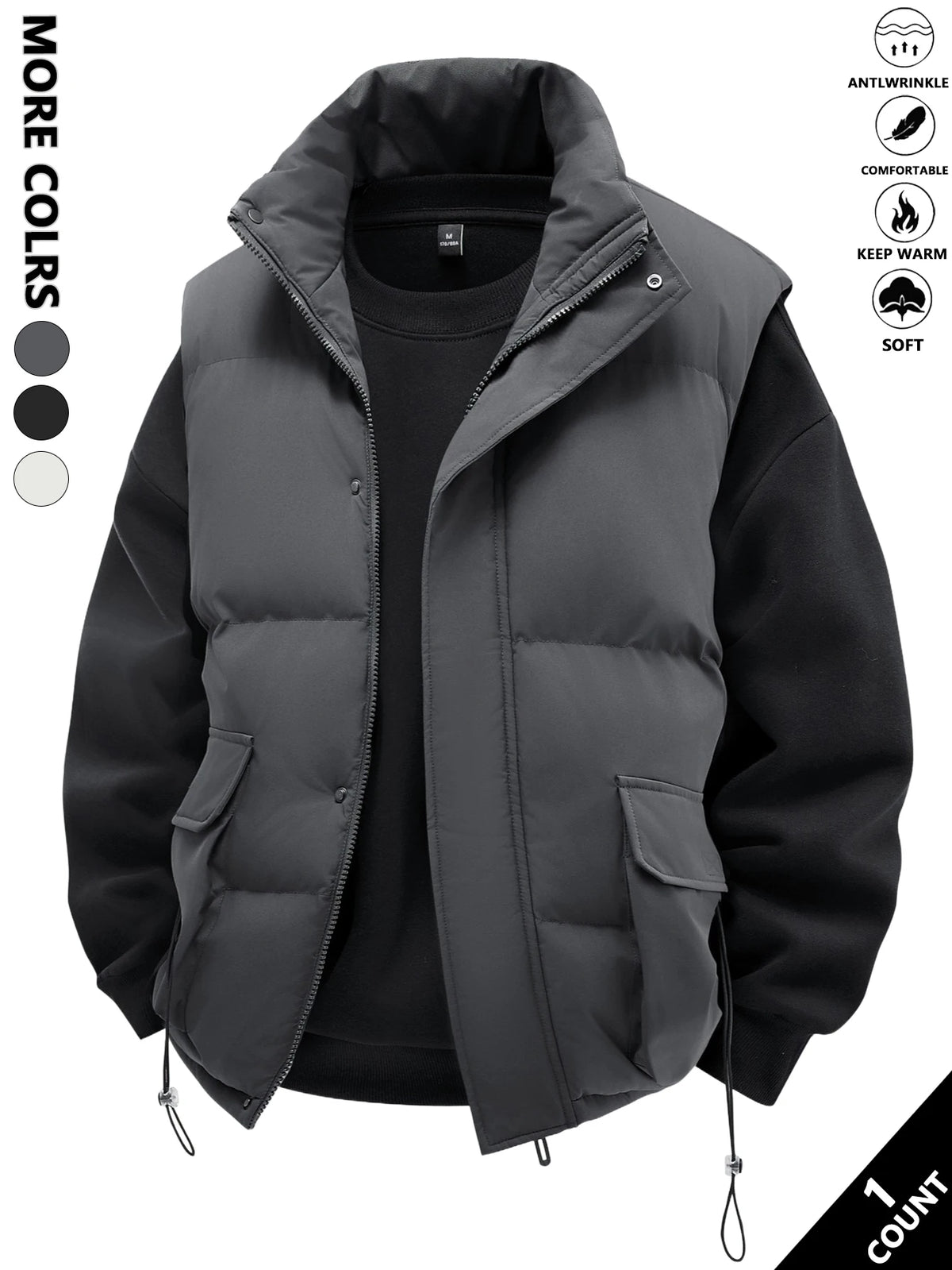 Men Down Coats"Three-Dimensional Multi-Pocket Utility Design"