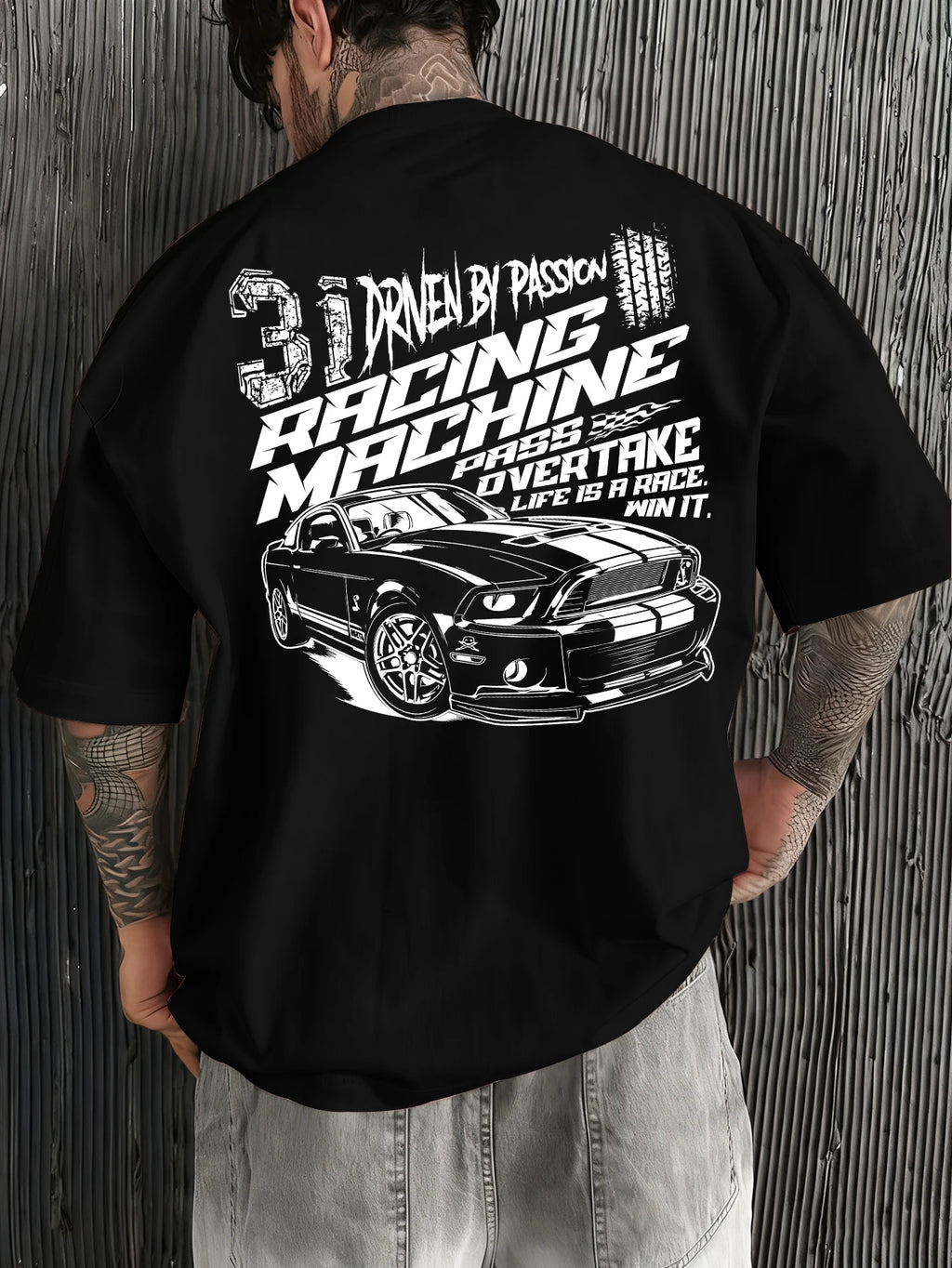 Men T-Shirt "Mustang Racing Car"