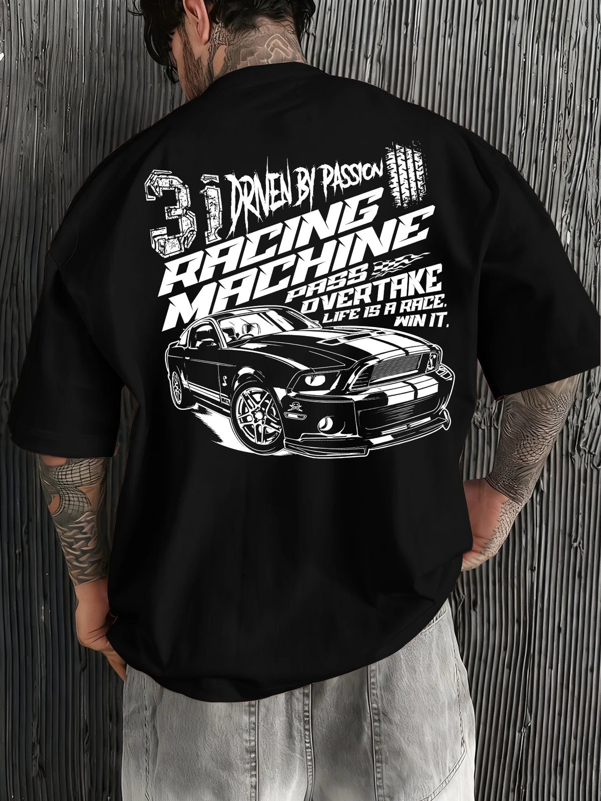 Men T-Shirt "Mustang Racing Car"