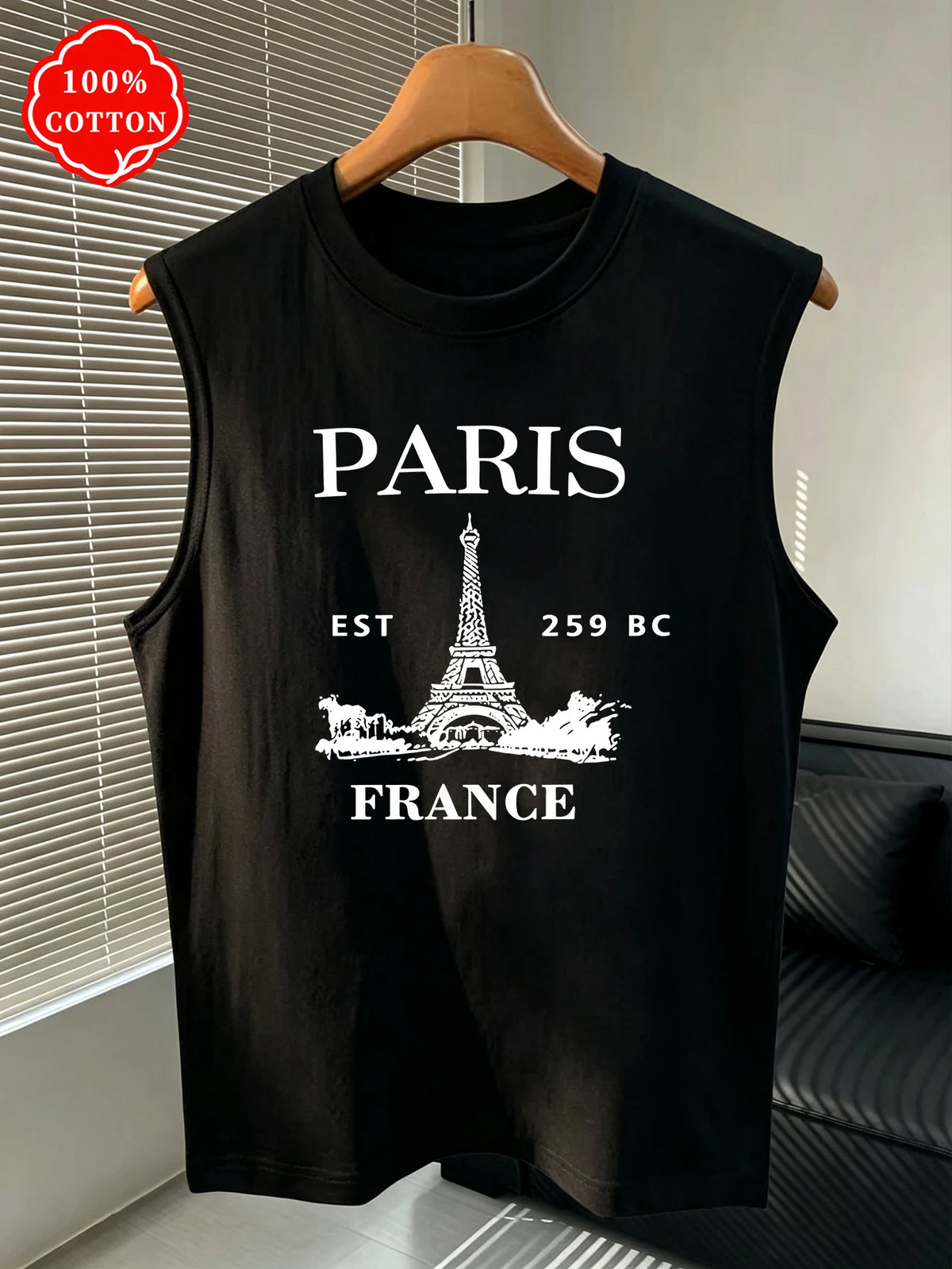 Men Tank Shirt "Paris Tour Eiffel"