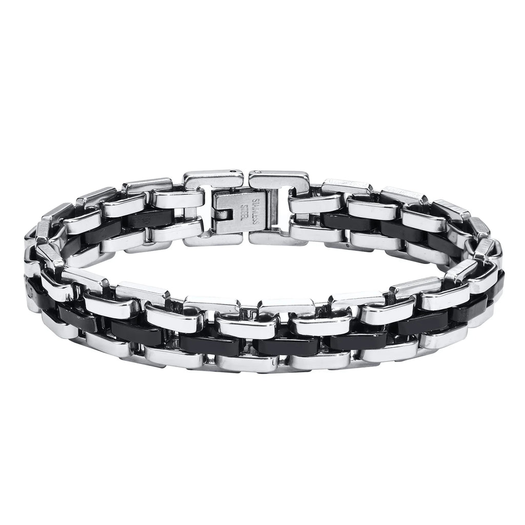 Men Jewelry & Accessory "Vnox Stylish Strap Chain Bracelets for Men"