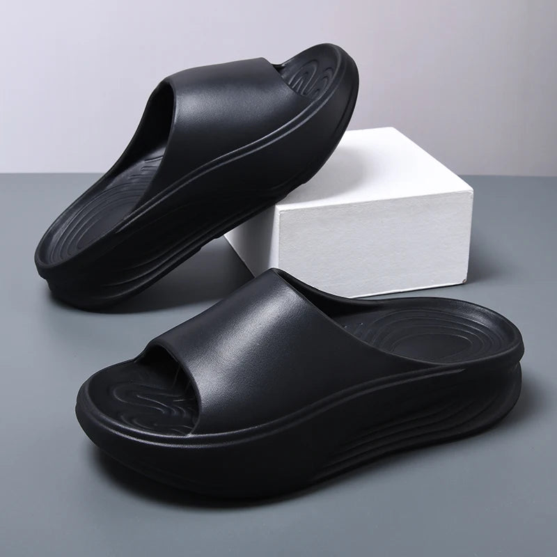 Men's New Summer Flip-Flops Outdoor Thick-Soled Non-Slip Sports Trendy Wading Wear-Resistant Beach Slippers