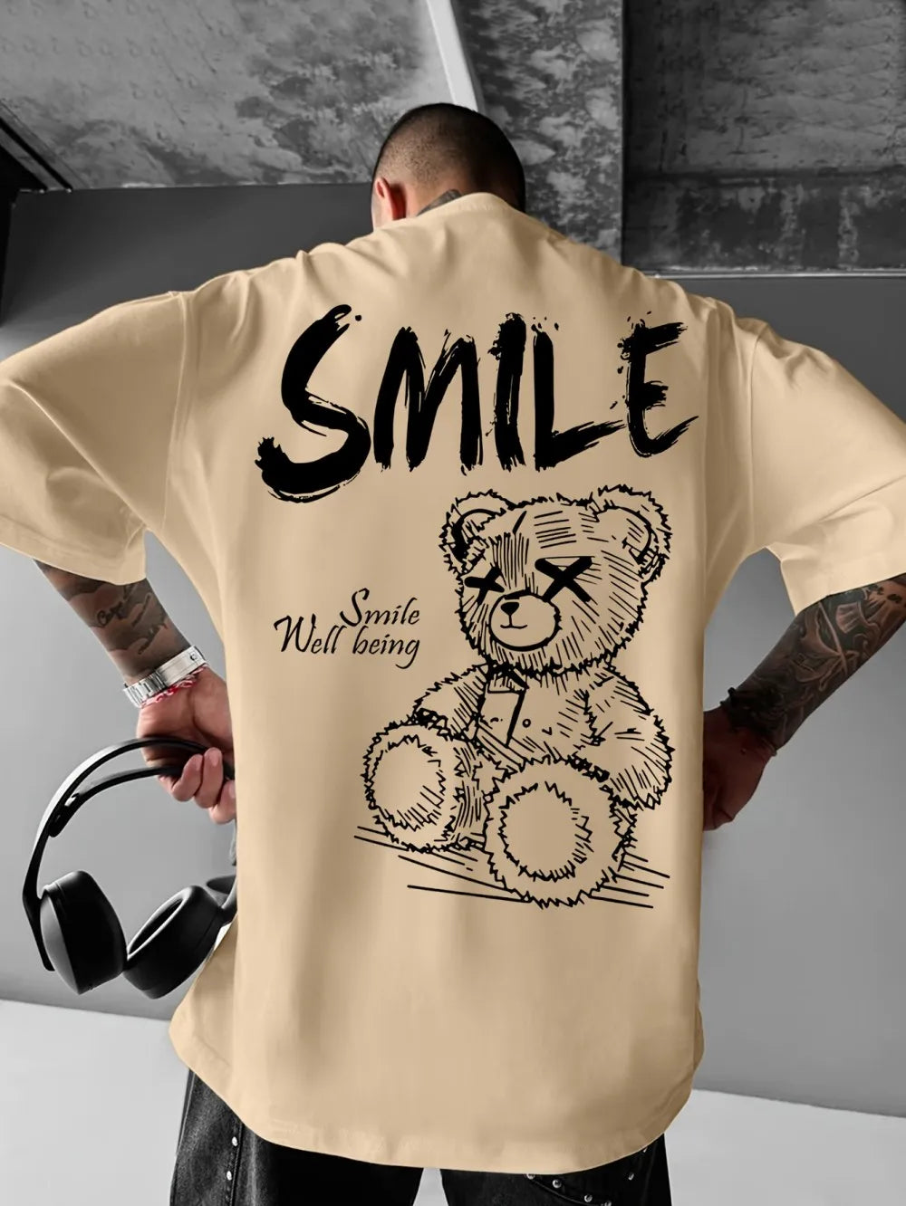 Men T-Shirt "Smile Well Being Teddy Bear"